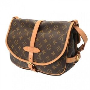 Louis Vuitton Brown Monogram Canvas Saumur Shoulder Bag